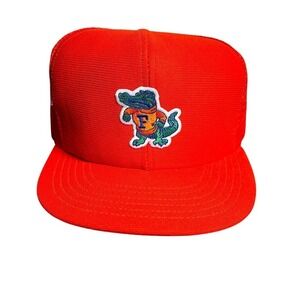 Vintage Florida Gators Trucker Snapback Hat Orange Flat Bill Mesh Back M/L